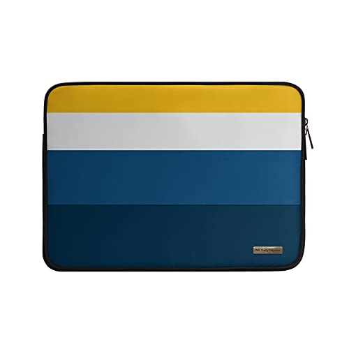 DailyObjects Printed Zippered Sleeve for MacBook & Laptop 14 Inch | Sunrise Quad Print Poly Cotton Canvas Sleeves with Inner Lining | Durable Stylish Light Weight Sleek Design with Zip Closure
