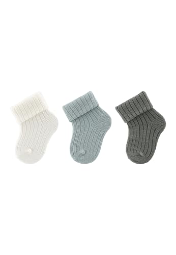Sterntaler Erstlingssocken 3er Pack uni - Unisex Baby Socken gerippt mit...