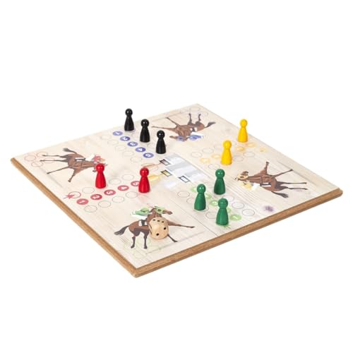 Jeu des Petits Chevaux Vintage 29cm Multicolore