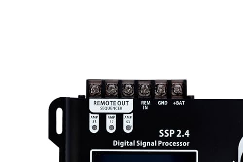 Soundfy SSP 2.4 Digital Signal Processor & Equalizer – 15-Band Graphic EQ, 12 Presets, Built-in Crossover for Car Audio Enhancement (SDF-CN-SP001NA)