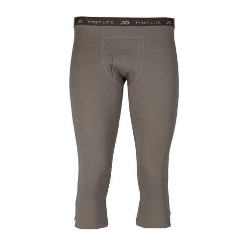 First Lite Men's Furnace Zip Off Boot Top - Heavyweight Merino Wool Base Layer Pant Bottoms