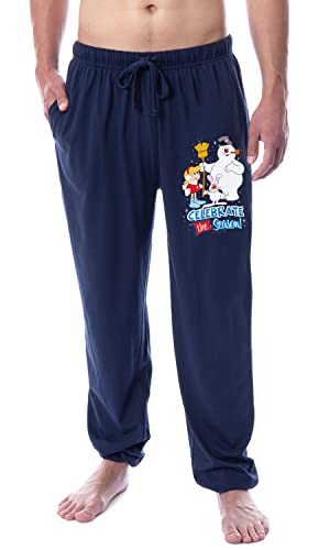 Frosty the Snowman Mens' Celebrate The Season Christmas Holiday Sleep Jogger Pajama Pants