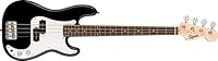 Fender Squier E-Bass - Mini Precision Bass, Schwarz, Inklusive kostenloser virtueller Kurse auf Fender Play