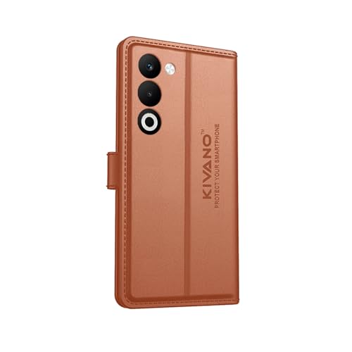 Image of Compatible with Oppo K13X 5G / Oppo A5 5G Flip Cover | Leather Finish | Inside Pockets & Inbuilt Stand | Shockproof Wallet Style Magnetic Closure Back Cover Case
