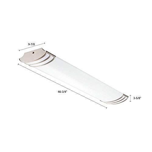 Image of Lithonia Lighting FMLFUTL 48-Inch 840 BN 4-Foot Decorative Futra Linear Design for Kitchen| Office| Closet| 2180 Lumens, 120 Volts, 25 Watts, Wet Listed, Brushed Nickel, 4000K
