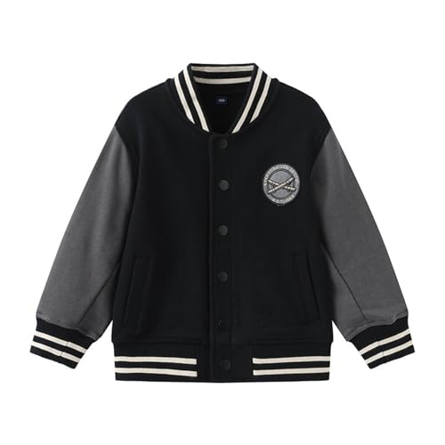 Little Kid Baseball Jacket Baseball Jacket Toddler Boys Girls Button Down Coat Fall Warm Cotton Outwear Clothes