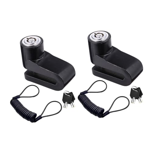 Candados de freno de disco con alarma PRETYZOOM de 2 piezas con cable recordatorio para moto