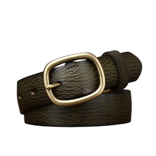 Ceinture cuir vintage unisexe de 2.8cm de large avec boucle ardillon simple