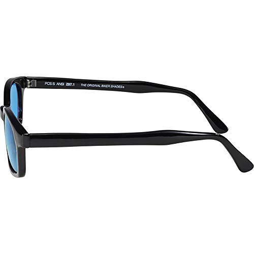 Pacific Coast Sunglasses X-KD's Black Frame/Turquoise Lens (1129) Rectangular Sunglasses, Adult4