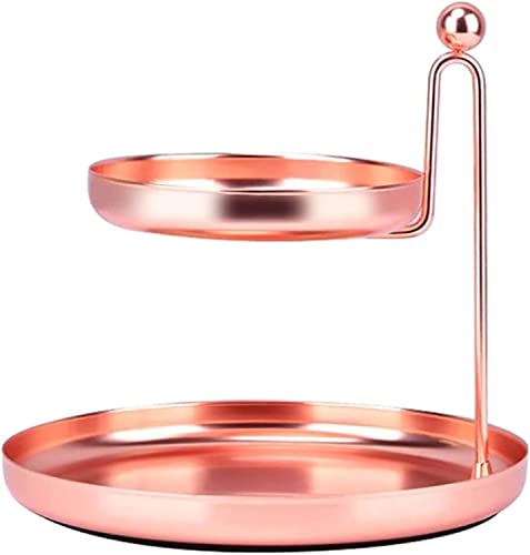 WDWDW Estante de Almacenamiento de Joyas de Doble Capa, Bandeja de Escritorio, Adornos nórdicos, Accesorios de decoración del hogar