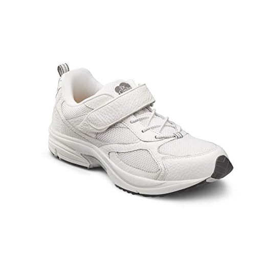 Dr. Comfort Endurance Mens Athletic Shoes w/Gel Inserts-Therapeutic Diabetic Mens Running Shoes, White 11 Medium (B/D)