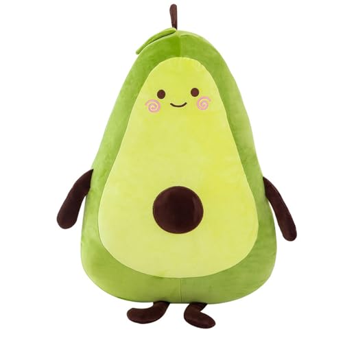 Xiyocadt Kuscheltier Avocado Avocado Kissen Puppe Weiches Plüschtier Kissen Gefüllte PlüschKissen Spielzeug Sofa-Rückenkissen Geschenk Für Kinder Erwachsene (35 cm)