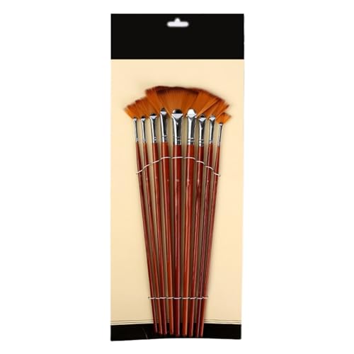 Lot de 9 pinceaux professionnels pour aquarelle, pointe d'aération, peinture artistique pour acrylique, aquarelle, gouache, différentes tailles de têtes