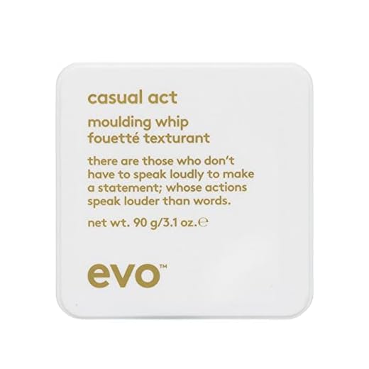 EVO casual act moulding whip, Styling-Creme für alle Haartypen, kurze bis mittlere Länge, für flexiblen Halt und Glanz, vegan, ohne Sulfate, 90 g