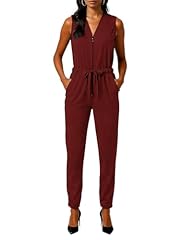 Business Casual Jumpsuits 416burgundy
