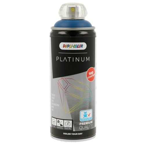 DUPLI-COLOR PLATINUM RAL 5010 enzianblau seidenmatt 400 ml Spraylack, schnelltrocknend, exzellente Deckkraft, hohe Ergiebigkeit, UV-beständig, lichtecht und langlebig