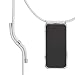 Produktbild KNOK Case Handykette Kompatibel mit Apple iPhone X/XS - Handy Hülle mit Kordel zum Umhängen - Phone Necklace (Silver Grau - Silver Metall)