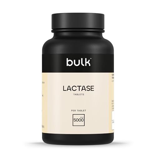 Bulk Pure Lactase Enzyme Tablets, 5000 FCC, Pack of 90, Packaging May Vary, 90 Porzioni