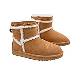 Women's Genuine Suede Ankle Boots – Waterproof Winter...