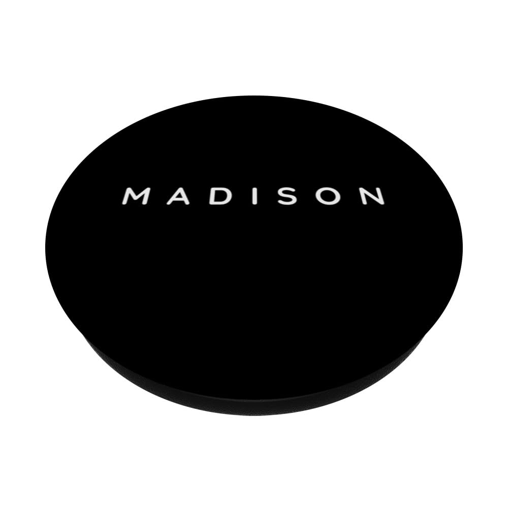 Madison City. Madisonian Pride Home Town Souvenir PopSockets Swappable PopGrip, Black - Image 2