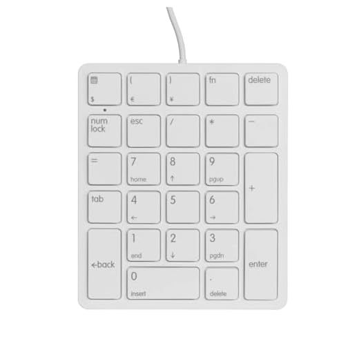 Numeriskt tangentbord med sladd Numpad 26 tangenter bärbar knappsats USB extern mini slim tangentbord magicforce för ekonomiska kassasäkerheter-vit