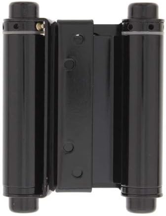 Ultra Hardware 35593 Box of 2 4in Double Acting Spring Hinge-Steel Base-Black Finish
