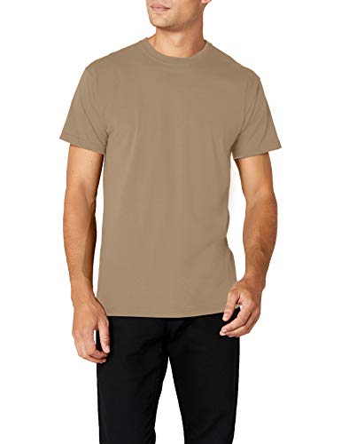 Fruit of the Loom Men's Super Premium Short Sleeve T-Shirt, Khaki, Large