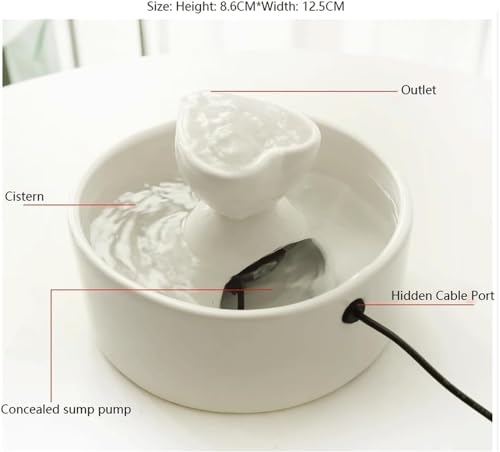 Fuente automática de agua para gatos cerámica REAGAR miniatura 2