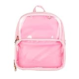 TENDYCOCO Rucksack Transparent Bookbag Ita Bag Klar Schultasche Wasserdicht für Frauen Mädchen