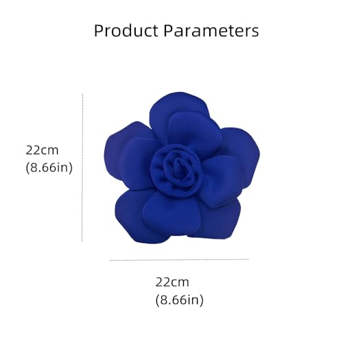 Image of Chunky Fabric Flower Brooch Pin for Women Girls Fashion Dainty Layered Rose Camellia Flowers Corsage Boutonniere Brooches Lapel Pins Elegant Wedding Holiday Party Dress Accessories Jewelry