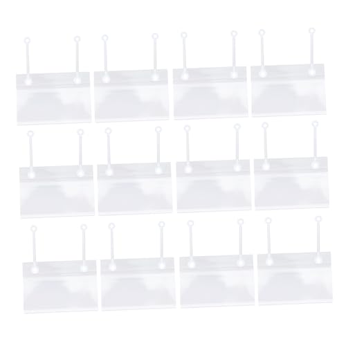 HONMEET 25 Piezas Etiquetas de Precio con Hebilla de PVC para Supermercados y Tiendas Resistentes y Reutilizables para Exhibición Estantes y Cámaras Frigoríficas