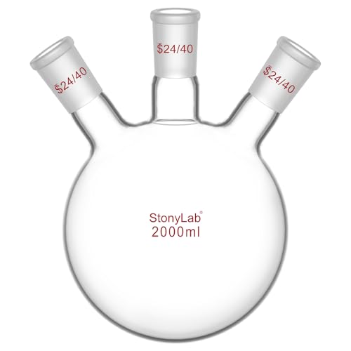 Ballons de laboratoire à 3 cols en verre borosilicaté avec rodages standard 24/40