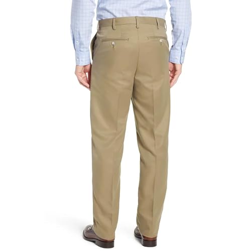 Image of Men's Cozy Hidden Expandable Waist Dress Pants | Premium Stretch Texture Weave Work to Weekend Pants