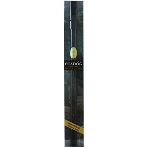Feadog Brass D Whistle Pack with Fingering Chart Cover