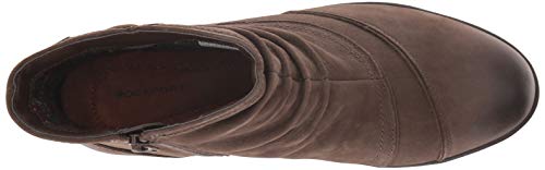Rockport Women's Raven Button Boot Ankle, Stone Nubuck Waterproof, 5.5 M Us #TOP4