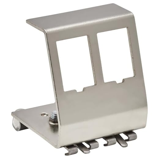 Enmane 2-Port Metal DIN-Rail Mounting Module for Snap-in Keystone Jacks,Attaches to Standard 35 Millimeter (mm) DIN Rail with no Tools