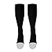 Truform 15-20 mmHg Compression Stockings for Men and Women, Knee High Length, Open Toe, Black, Large