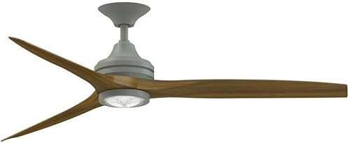 Miniatura 32 de Fanimation Spitfire - Ventilador de techo de 3 aspas con kit de luz, 13.7 pulgadas de alto y 60 pulgadas de ancho, acabado negro, color nogal oscuro