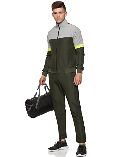 Image of Men's ColorBlock Track Suit for Running & Gym Purpose Polyester Full Sleeve Sports Tracksuit | Sports Track Suit | #21k1
