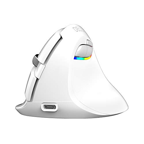 ECOiNVA Ratón vertical inalámbrico Bluetooth Recargable silencioso silencioso ergonómico Ratón portátil Ordenador portátil Ratones ópticos Cover
