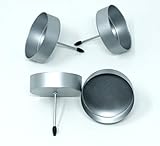 CBK-MS 4 Kerzenhalter silber ohne Dorn für LED Kerzen bis Ø 7 cm Kerzenpick für Adventskranz oder Blumengesteck