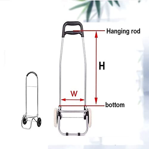 Carrello per la spesa pieghevole su ruote, carrello portatile con borse di riserva, borsa di ricambio riutilizzabile 36L per la spesa