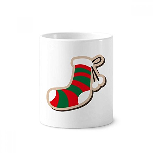 Brosse à dents et stylos rangés avec la tasse céramique Noël blanche cartoon 350ml