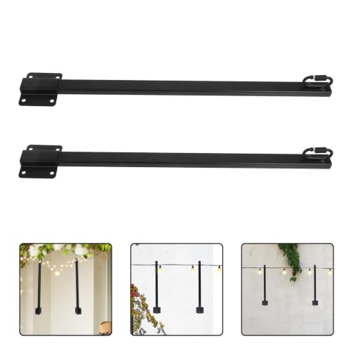 Postes de luz de cadena SOLUSTRE de hierro negro para patios 7