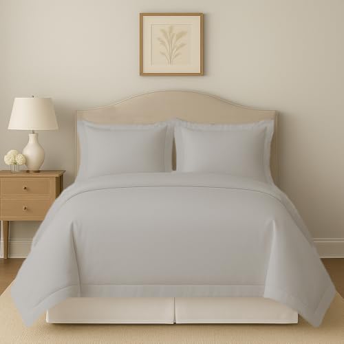 Funda de edredón con cremallera oculta y lazos eBeddy Linens algodón egipcio resistente 2