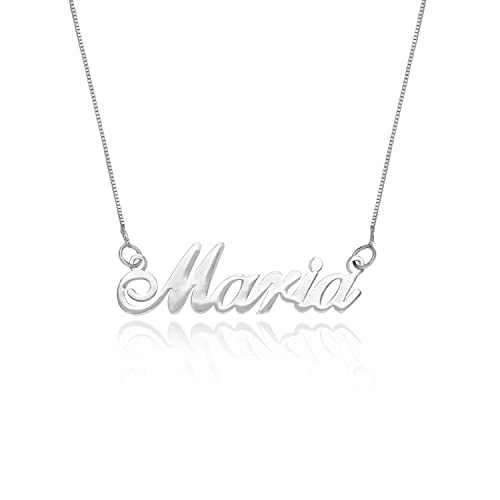 MyNameNecklace Personalized Name Necklace-Custom Nameplate Pendant Sterling Silver-Gold Plated- Solid Gold for Her - Image 3