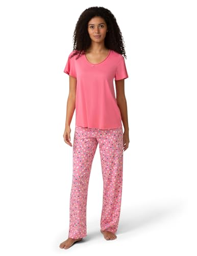 Image of HUE Women's Spring Pajama Separates Soft Whimsical Print Pjs with Flowers, Animals, Garden Themed Pjs, Cocktails