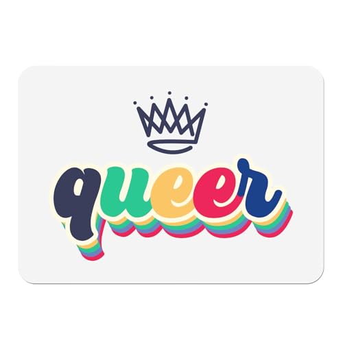 Cadeau Queer LGBTQ+ original : Lot de 4 sets de table en liège blanc grand format - 2