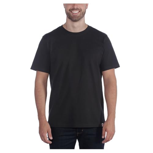 Carhartt Herren Relaxed Fit, schweres, kurzärmliges T-Shirt, Schwarz, S – Ansicht 3