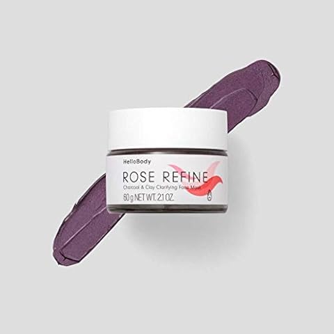 HelloBody Rose Refine Clarifying Face Mask (50 ml) - Clay Mask for Oily Skin and Combination Skin - Balancing Beauty Face Mask with Clay and Rosewater Cover
